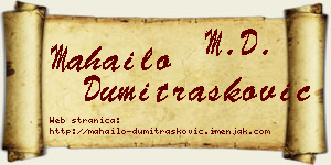 Mahailo Dumitrašković vizit kartica